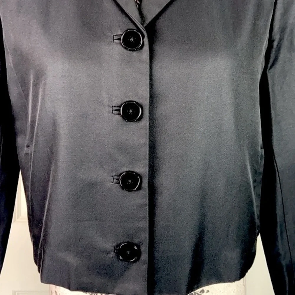 Ralph Lauren Cropped Cotton Silk Blazer - Picture 8 of 16